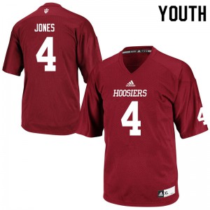 Youth IU #4 Cam Jones Crimson Football Jerseys 835879-137