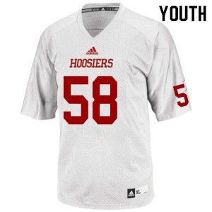 Youth Indiana University #58 Chris Bradberry White Football Jerseys 958984-493