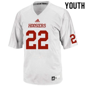 Youth Indiana University #22 Cole Gest White Official Jersey 907881-779