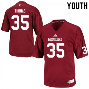 Youth Indiana Hoosiers #35 DeKaleb Thomas Crimson College Jerseys 910953-268