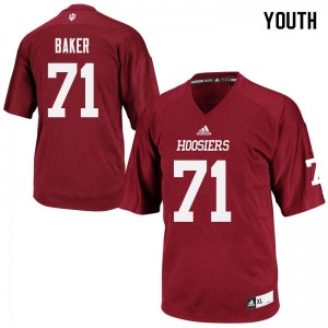 Youth Hoosiers #71 Delroy Baker Crimson Stitched Jerseys 411285-987