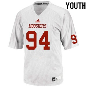 Youth Indiana Hoosiers #94 Demarcus Elliott White High School Jersey 461482-472