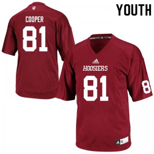 Youth Hoosiers #81 Gary Cooper Crimson Official Jerseys 768499-912