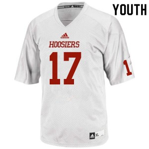 Youth Indiana Hoosiers #17 Jordan Jakes White Stitch Jerseys 319043-926
