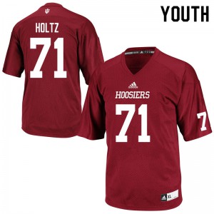 Youth Indiana #71 Randy Holtz Crimson Official Jerseys 527377-811