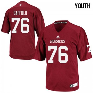 Youth Hoosiers #76 Rodger Saffold Crimson University Jersey 250869-928