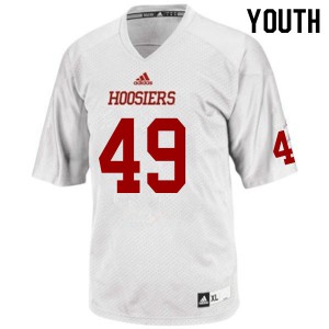 Youth Indiana Hoosiers #49 Sam Daugstrup White Player Jersey 425760-525