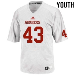 Youth Indiana #43 Samuel Slusher White Player Jerseys 304784-296