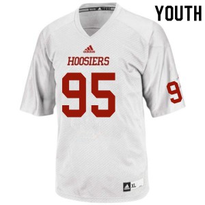 Youth Indiana Hoosiers #95 Sean Wracher White College Jersey 175230-751